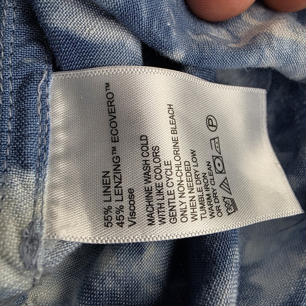 Tommy Bahama Camp Shirt Mens 2XL Poolside Tie Dye Linen Blend Coastal Vacation - Picture 12 of 12